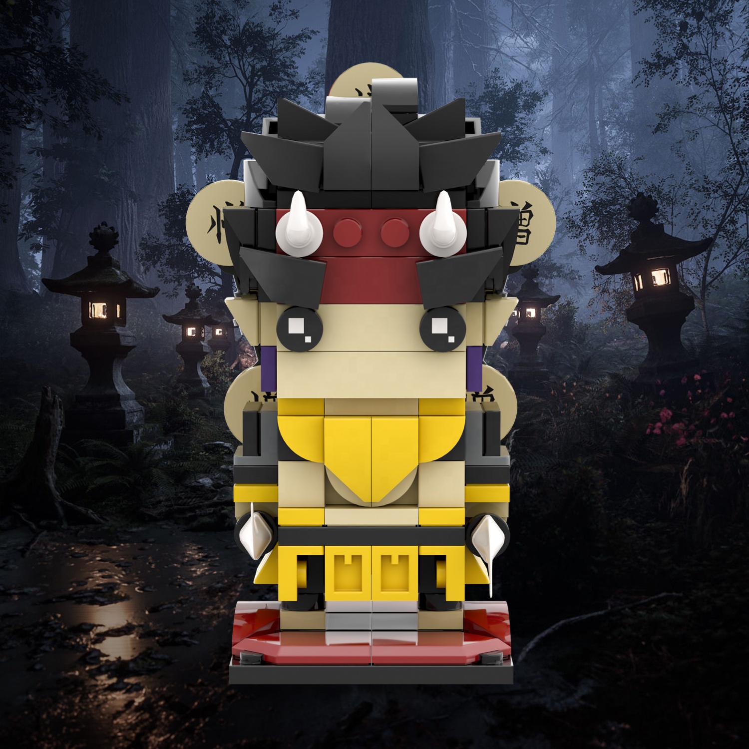 売り切れ キャラクタースタジオ キラ MOOXI Demon Slayer Zohakuten Brick Head Mini Toys Building