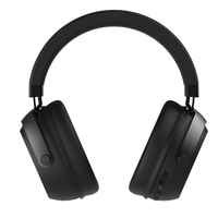 Casque sans fil Bluetooth noir avec éclairage RGB pour les joueurs, son surround stéréo avec suppression du bruit ENC