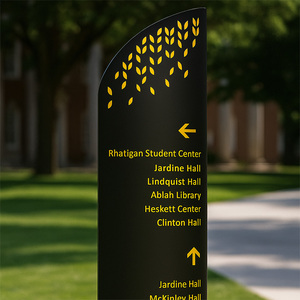 OEM Pylon Dấu Hiệu Đơn Lập Wayfinding Trụ Cột Ánh Sáng Hộp Đường Phố Định Hướng Thông Tin Tin Tin Nhắn Hướng Dẫn Đường Phố Totem Dấu Hiệu Hội Đồng Quản Trị - Product Image 4