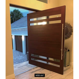 <span class=keywords><strong>Porte</strong></span> pivotante <span class=keywords><strong>d</strong></span>'<span class=keywords><strong>entrée</strong></span> moderne en acier blindé avec façade en bois, nouveau design 2021, meilleur <span class=keywords><strong>prix</strong></span> - Product Image 6