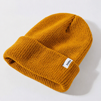Étiquettes personnalisées, broderie 3D, chapeaux d'hiver à motif Argyle, bonnets en tricot gaufré pour les voyages