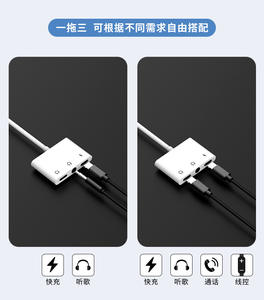 Nuevo adaptador de concentrador <span class=keywords><strong>USB</strong></span> <span class=keywords><strong>C</strong></span> tres en uno para <span class=keywords><strong>Samsung</strong></span> Oppo para Xiaomi Cable de Audio con reducción de ruido Carga <span class=keywords><strong>Jack</strong></span> de 3,5mm incluido - Product Image 6