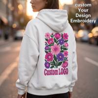 Sweat-shirts à capuche unisexes personnalisés surdimensionnés 300-500 g/m² avec broderie, style streetwear, doublure polaire, 100 % coton, vintage, pour femmes et hommes