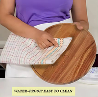 Funktionaler Runder Akazienholz Lazy Susan Organizer Küchen-Drehteller für Schrank Speisekammer Tischorganisation