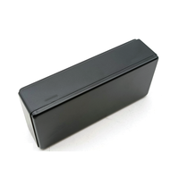 Boîtier électronique rectangulaire noir en plastique ABS à dessus plat pour module de commande de transmetteur de signal