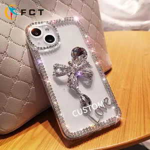 Cristales de lujo hechos a mano diamantes funda de teléfono para iPhone Xr X Xs Max 6 7 8 11 12 13 14 15 Plus Pro Max Mini funda
