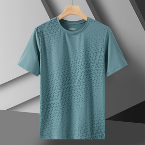 เสื้อแขนสั้นสำหรับผู้ชายเสื้อเชิ้ตแบบแห้งเร็วระบายอากาศได้บางเสื้อกีฬาอเนกประสงค์สำหรับกลางแจ้งเรียบง่ายฤดูร้อนออกแบบได้ตามต้องการ - Product Image 2