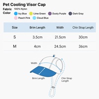 OEM ODM |   Casquette de refroidissement pour animaux de compagnie, protection UV, nylon, réglable, tailles S et M, OEM ODM, prête à être expédiée, haute qualité
