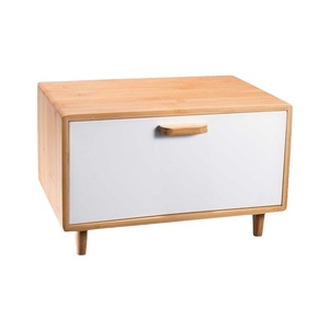 กล่องขนมปังไม้ไผ่ชั้นเดียวสำหรับจัดเก็บในครัว - Product Image 4