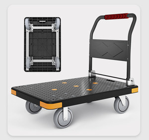 Carretilla de Mano Plegable de Plástico de Alta Resistencia Hongji, Silenciosa, de Cuatro Ruedas Ajustables, con Capacidad de Carga de 400 kg, 1 Año de Garantía - Product Image 1
