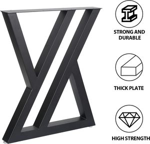 Pieds de table industriels modernes en métal, pieds de bureau, base en fonte, soudés, en <span class=keywords><strong>fer</strong></span> <span class=keywords><strong>forgé</strong></span>, pour table basse et banc - Product Image 6