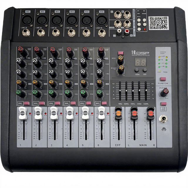 6 Channel Power Amplifier  USB Digital Effect Professional Mixer