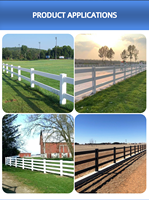 Clôture pour chevaux en PVC flexible incassable de haute qualité, 100 % PVC vierge, à 3 rails, en vinyle, facilement assemblable, 100 % PVC vierge