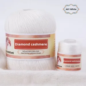Filo di Lana Cashmere <span class=keywords><strong>Diamantato</strong></span> Medio-Grosso 6+6, Filo per Cucito con Filo d'Acciaio Rivestito in Aramide, Modello A35 Hebei - Product Image 2