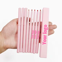 Vente en gros de crayon à lèvres végétalien maquillage lèvres végétalien crayon à lèvres crémeux et mat logo personnalisé marque privée crayon à lèvres rose rétractable