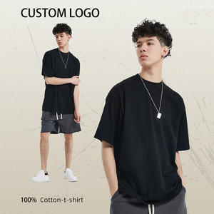 Camiseta de hombre extragrande 100% algodón, cuello redondo, manga corta, camiseta gruesa, corte holgado, diseño liso. - Product Image 2