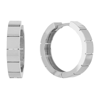 Pendientes de círculo de aro de Latón chapado en oro de joyería gruesa minimalista Gemnel