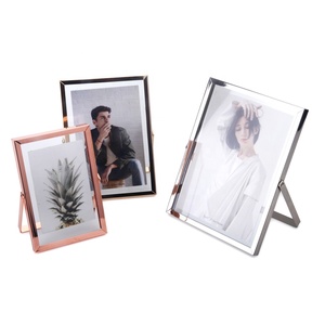 Kích Thước Tùy Chỉnh Kim Loại Thủy Tinh Vàng Bạc Khung Ảnh - Product Image 2