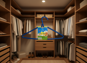 <b>Plastic</b> Hangers 10pcs Rectangle <b>Hook</b> Type Lightweight Wardrobe Clothing Organizer - Product Image 2