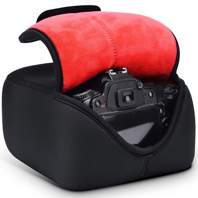 Custom Logo Waterproof Thicken Neoprene DSLR SLR Lens Cover Sleeve Soft Camera Case Pouch Bag for Nikon Canon Sony