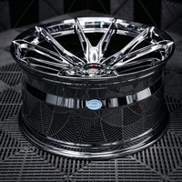 Juego de 1 Llanta de Aluminio Forjado R2 de 18, 19, 20, 21 y 22 Pulgadas, Diseño Cóncavo Triple Cromado, 5x114.3, 5x120, 5x112, para BMW, Audi, Benz, Mustang