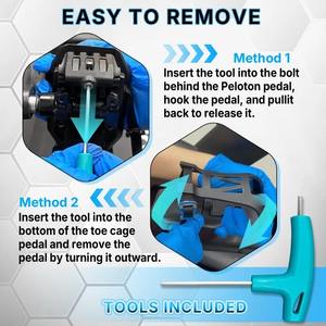 BUCKLOS Soporte de Pedal para Bicicleta, Abrazadera de Puntera, Adaptador para Ejercicio en Interiores, Arnés Fijo para Dedos del Pie para Bicicleta <span class=keywords><strong>Peloton</strong></span> - Product Image 5