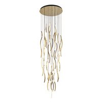 Lustre Suspendu LED IAN Postmoderne de Luxe en Acier Inoxydable Or Rose, Réglable, avec Fonction Anti-Éblouissement et Protection Oculaire pour Villa