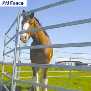 Customized Galvanized Farm Fence Portable Mobile Horse Pen Panel Animal Livestock Barrier Fence Heavy Duty Cattle Yard Panels