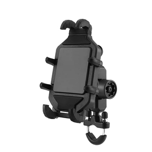 High Quality New Aluminium Alloy Motorcycle Anti-shake Mobile Phone Holder with 360 Degree Rotation and Universal Fit - Product Image 1