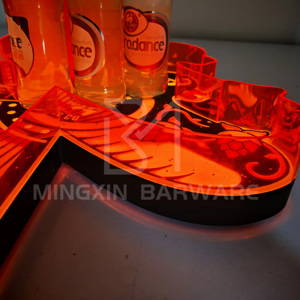 Présentoir de vin LED en forme d'oiseau de luxe personnalisé Présentoir de bouteille de champagne lumineux pour la promotion de la marque Plateau à champagne - Product Image 2