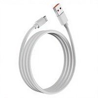 Kabel Pengisian Daya Super Cepat USB-A ke Type-C 2M untuk Ponsel & Kamera Kulit Asli Panjang 2m