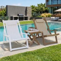 Chaise Adirondack d'extérieur imperméable en HIPS, chaise Adirondack moderne en plastique imitation bois, chaise pliante en résine HIPS