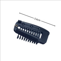 Accessoires de cheveux pinces à perruque 3.6cm avec épingle à cheveux épingle à cheveux postiches Snap-Comb pinces à perruque avec peigne en caoutchouc pinces à pression pour perruque