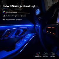 Kit de Bande LED RGB Multicolore pour Éclairage Ambiant Intérieur de Voiture Série 3 (2023-2025) avec Synchronisation Musicale et Installation Non Destructive