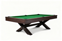 Table de billard de qualité tournoi en bois massif de 8 pieds et ardoise de Jiujiang, artisanat de sculpture rétro, design moderne, utilisation domestique