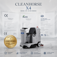 Nettoyeur de sols en béton CleanHorse X4, machine de nettoyage de sols en époxy, machine de nettoyage de sols durs, 24V 100Ah, machine de nettoyage de pavés