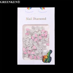 พลอยเทียมติด<span class=keywords><strong>เล็บ</strong></span>ทำจากเรซินประกายเพชรรูปโบว์ผีเสื้อหัวใจ - Product Image 3