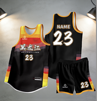 Ensemble de maillots de basket-ball personnalisables, shorts, clubs/écoles, impression par sublimation, respectueux de l'environnement, spandex/coton, sans frais de configuration, AOYUN
