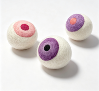 Mehrzweck-Wollfilzkugeln in Augenform für Herbstdekoration, Wäschetrockner, Geschenkbox-Füller und Bastelbedarf