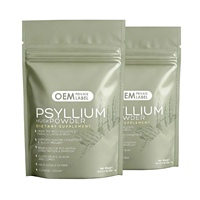 Complément alimentaire en fibres solubles naturelles OEM, poudre de psyllium pour nettoyer le côlon et détoxifier le corps