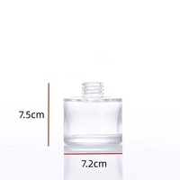 Diffuseur de parfum de luxe rond en verre ambré rechargeable avec bouchon pour huiles essentielles de spa et bien-être