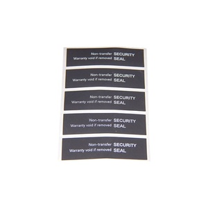 Etiqueta Adhesiva Personalizada Original de Seguridad, Resistente a Manipulaciones, Sello de Seguridad para Paquetes de Productos, Etiqueta Negra de Seguridad, Abierta, Nula - Product Image 1