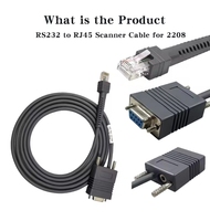 3M gris RJ45 a 9pin DB9 hembra RS232 sensor serie Cable de escáner de código de barras para escáner datalogic CAB-463 CAB463