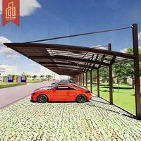 Abri de voiture autonome avec structure en aluminium robuste, toit en polycarbonate, cadre métallique, pour extérieur, allée de stationnement, garage, abri de voiture