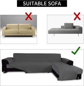 Funda de Sofá Seccional Reversible en Forma de L, Resistente a las Manchas, Lavable a Máquina, para Perros y Gatos, Color <span class=keywords><strong>Gris</strong></span> Oscuro Grande - Product Image 4