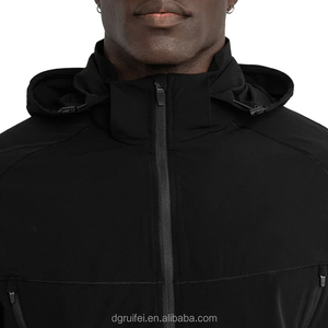 Custom logo Design Rain Windbreaker Full Zip up <strong>Jacket</strong> Nylon <strong>Soft</strong> <strong>Shell</strong> Waterproof Woven Training Outdoor Men's Sports <strong>Jacket</strong> - Product Image 3