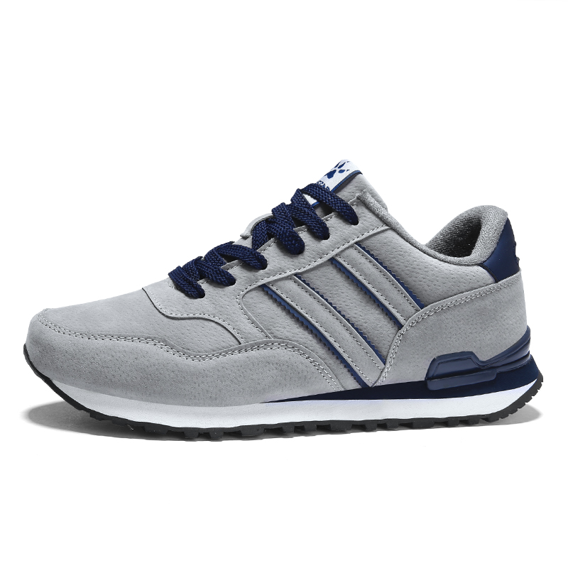 Grey suede upper