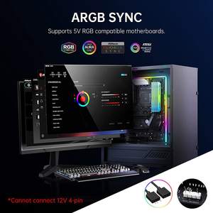 <span class=keywords><strong>Kit</strong></span> de 24 pièces de PC Led adressables indépendant Compatible avec la bande lumineuse ARGB micro-atx ASIAHORSE pour carte mère - Product Image 6