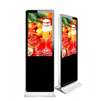 Pantalla Táctil Digital LCD de 32-65 Pulgadas con Soporte de Pie, Resolución 2K/4K, Clasificación IP55 para Centros Comerciales y Uso Minorista
