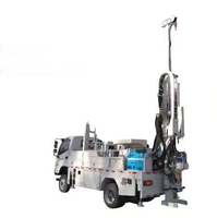 GDC-100, foreuse multifonctionnelle entièrement hydraulique montée sur camion léger, châssis tout-terrain 4x4, profondeur de forage maximale de 200 m